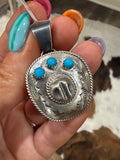 Running Bear Cowboy Hat Pendant - 1.5” Pendant