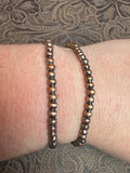 Oxidized 4MM Copper Stretch Bracelet- Non-Native