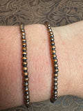 Oxidized 3MM Copper Stretch Bracelet- Non-Native