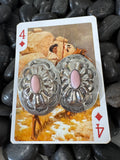 Pink Conch Concho Earrings- Stamped Y