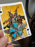 Navajo Handmade Jude Candelaria Kingman Star Necklace