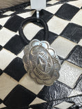 Stamped Flower Concho Hair Tie by Bertha Begay
