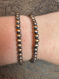Oxidized 5MM Copper Stretch Bracelet- Non-Native