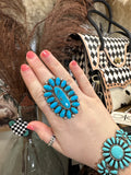 Vintage Teresa Daniels Sleeping Beauty Adjustable Ring