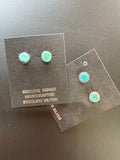 Sterling Silver and Kingman Studs by Ronald Lee