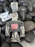Pink Conch Thunderbird Pendant by Richard Yazzie