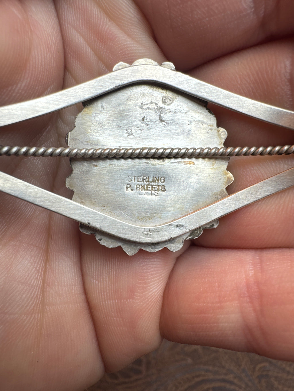 Kingman Cluster Cuff stamped P.Skeets