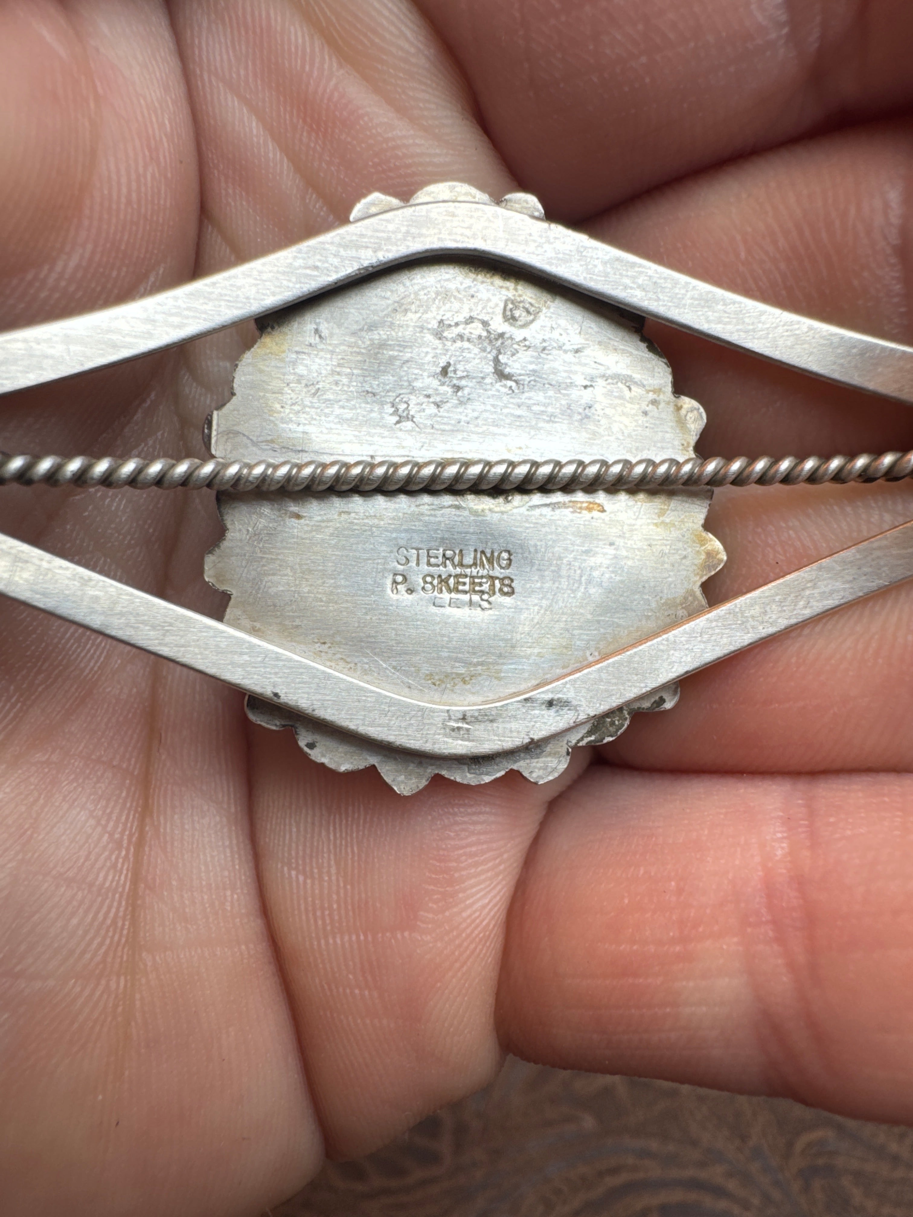 Kingman Cluster Cuff stamped P.Skeets