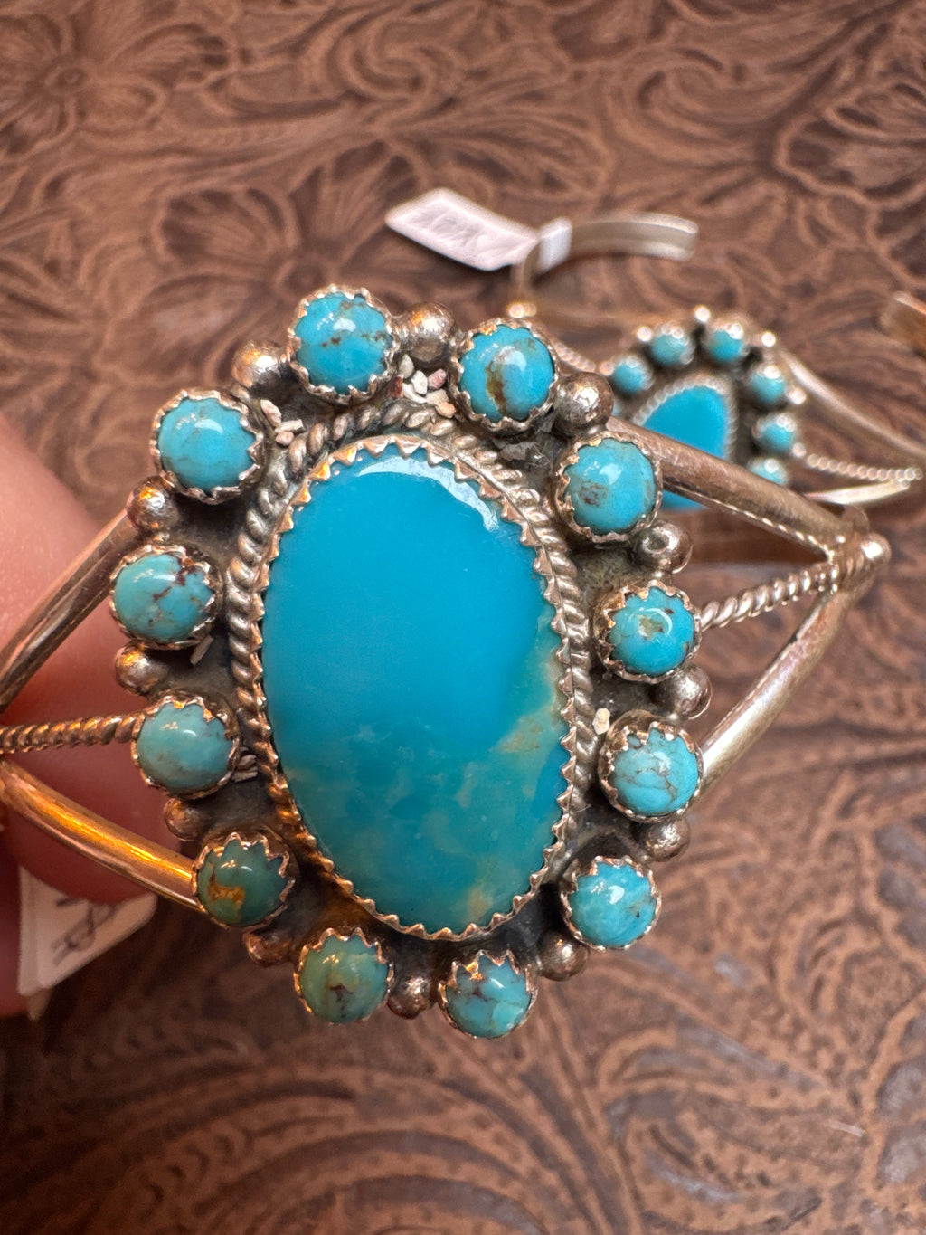 Kingman Cluster Cuff stamped P.Skeets