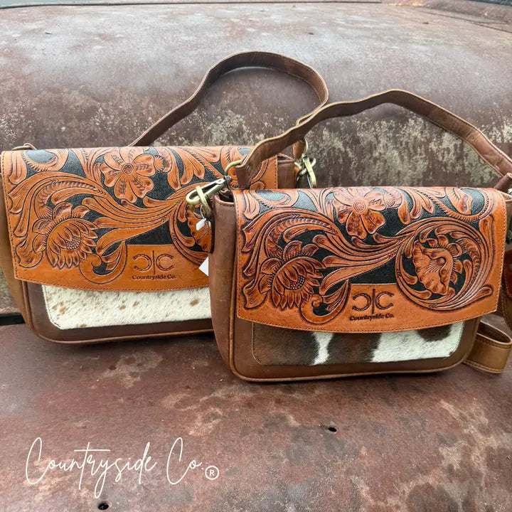 Grace Tooled Leather Purse, Handbag