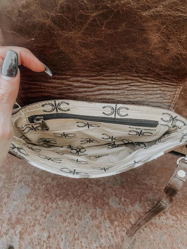Maple Leather Cowhide Small Crossbody Purse
