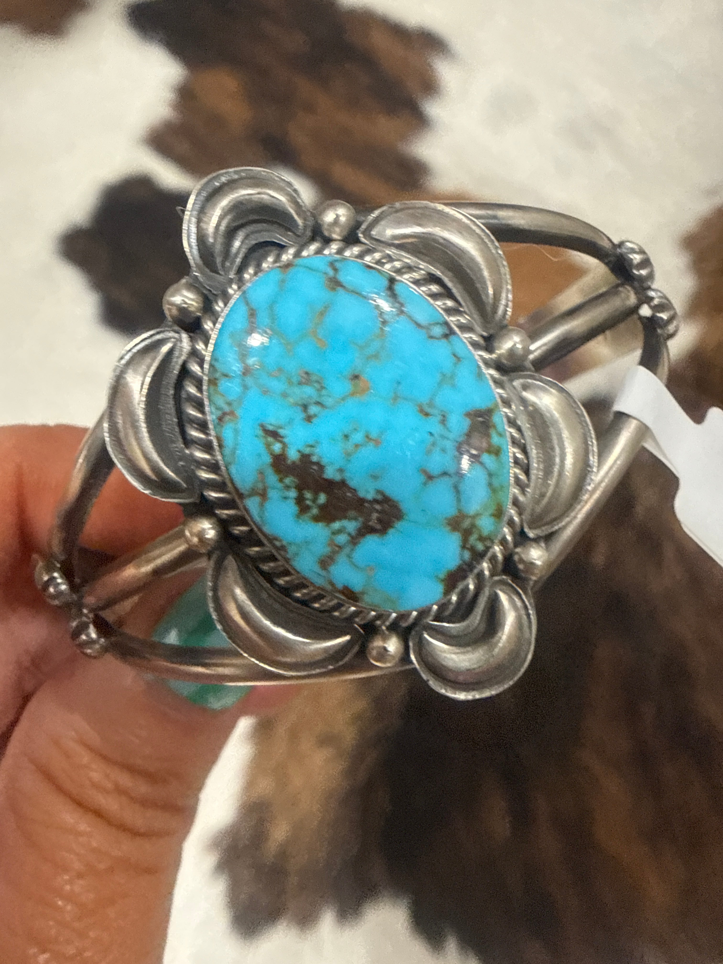 Large Kingman Cuff- Stamped DR