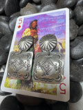 Sterling Silver Stamped Square Earrings by Vincent Platero