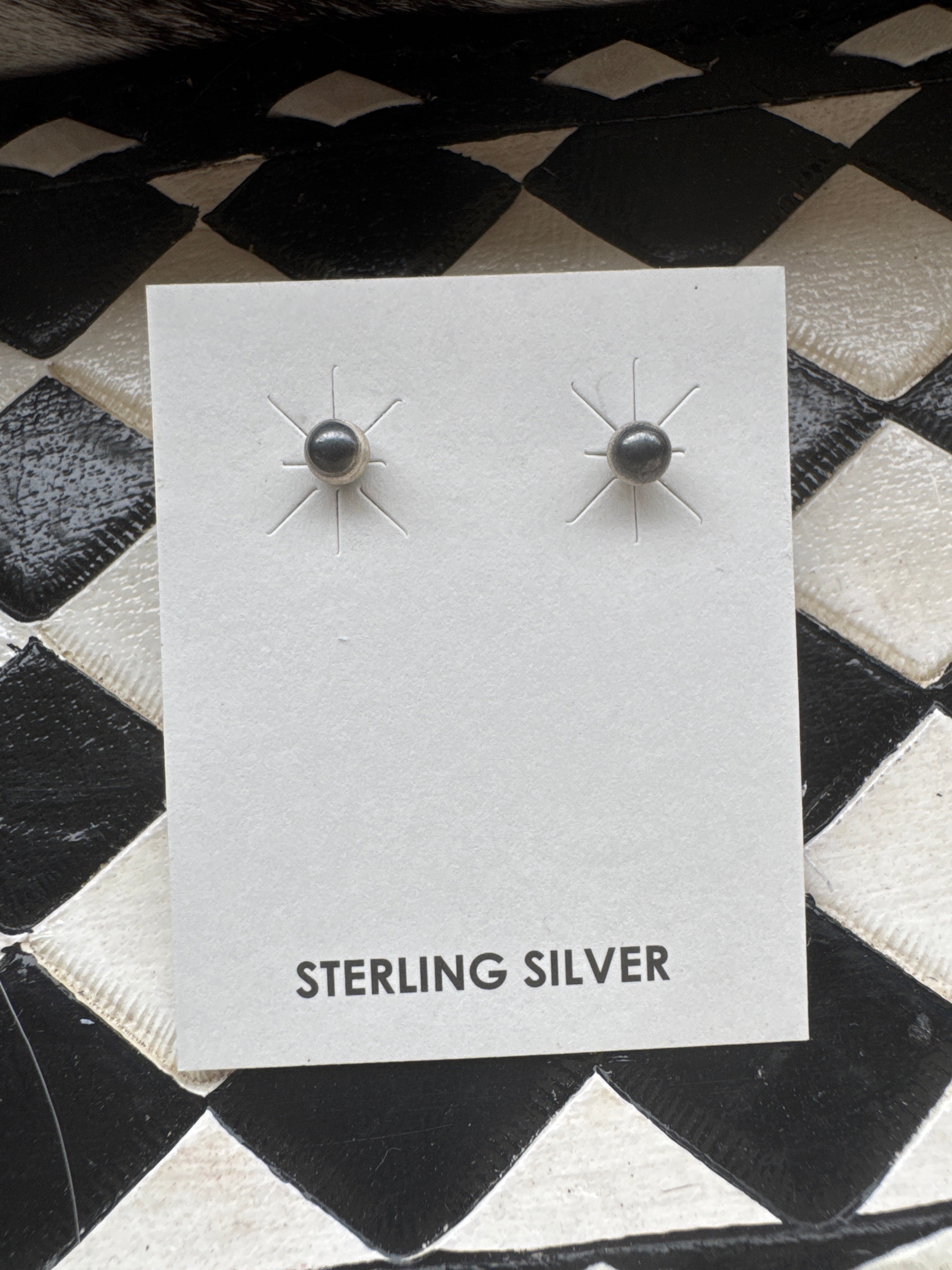 Sterling Silver Pearl Studs 4MM