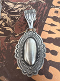 Sterling Silver Leander Tahe Oval Pendant