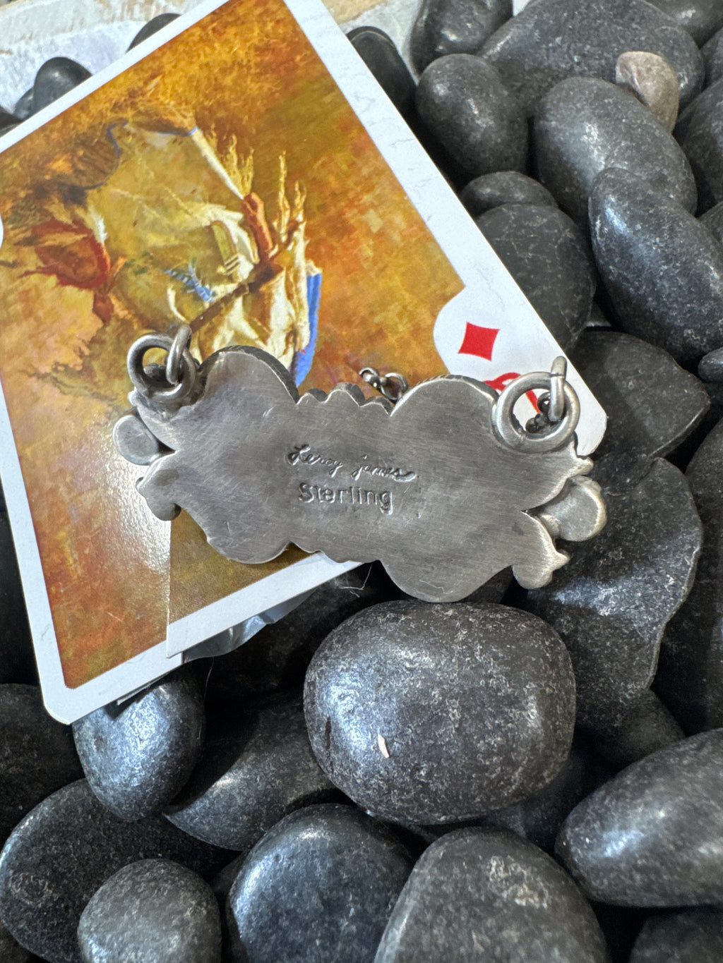 Sterling Silver and Kingman Necklace by Leroy James