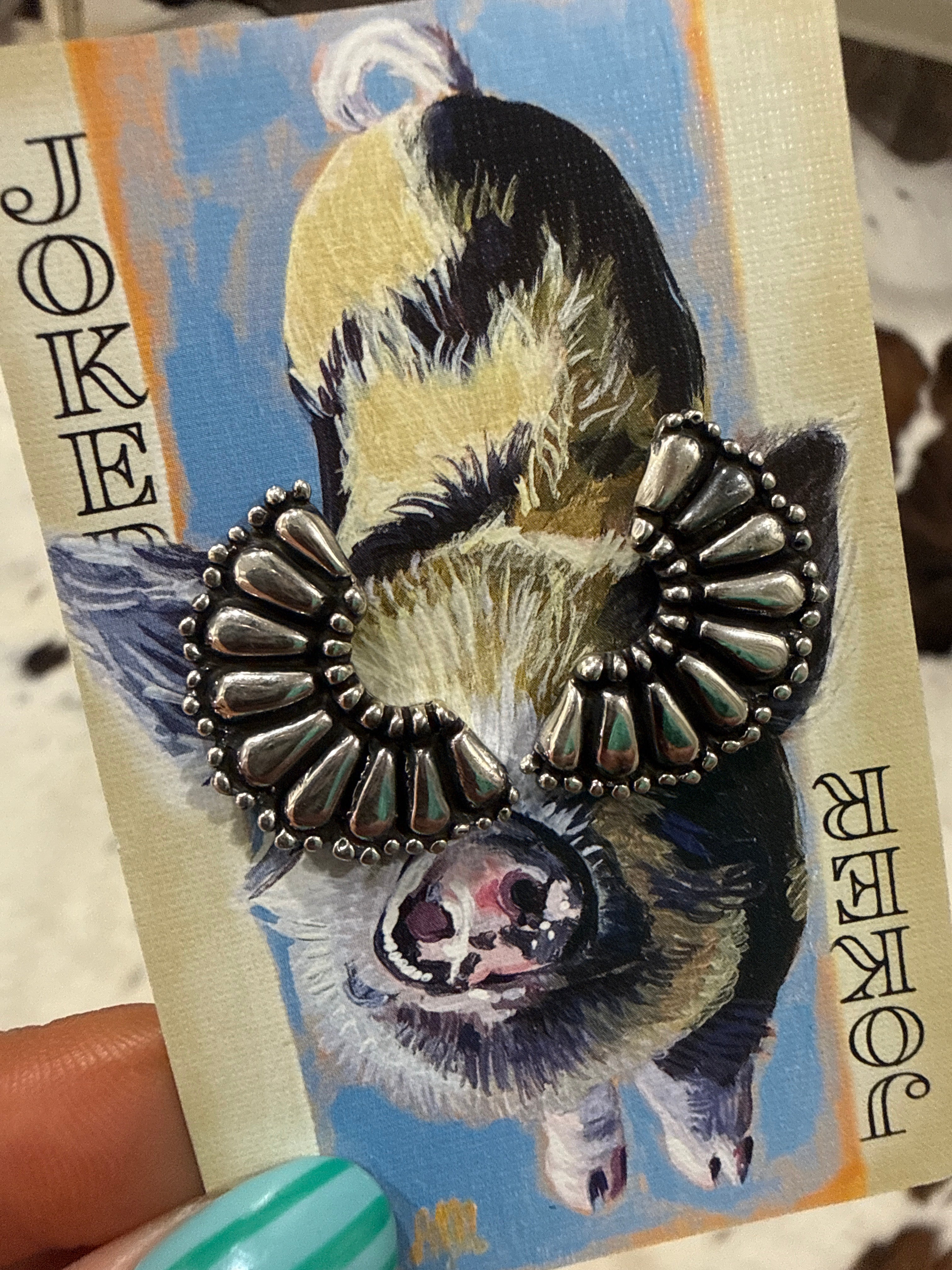 Sterling Silver Fan Earrings *Non-Native