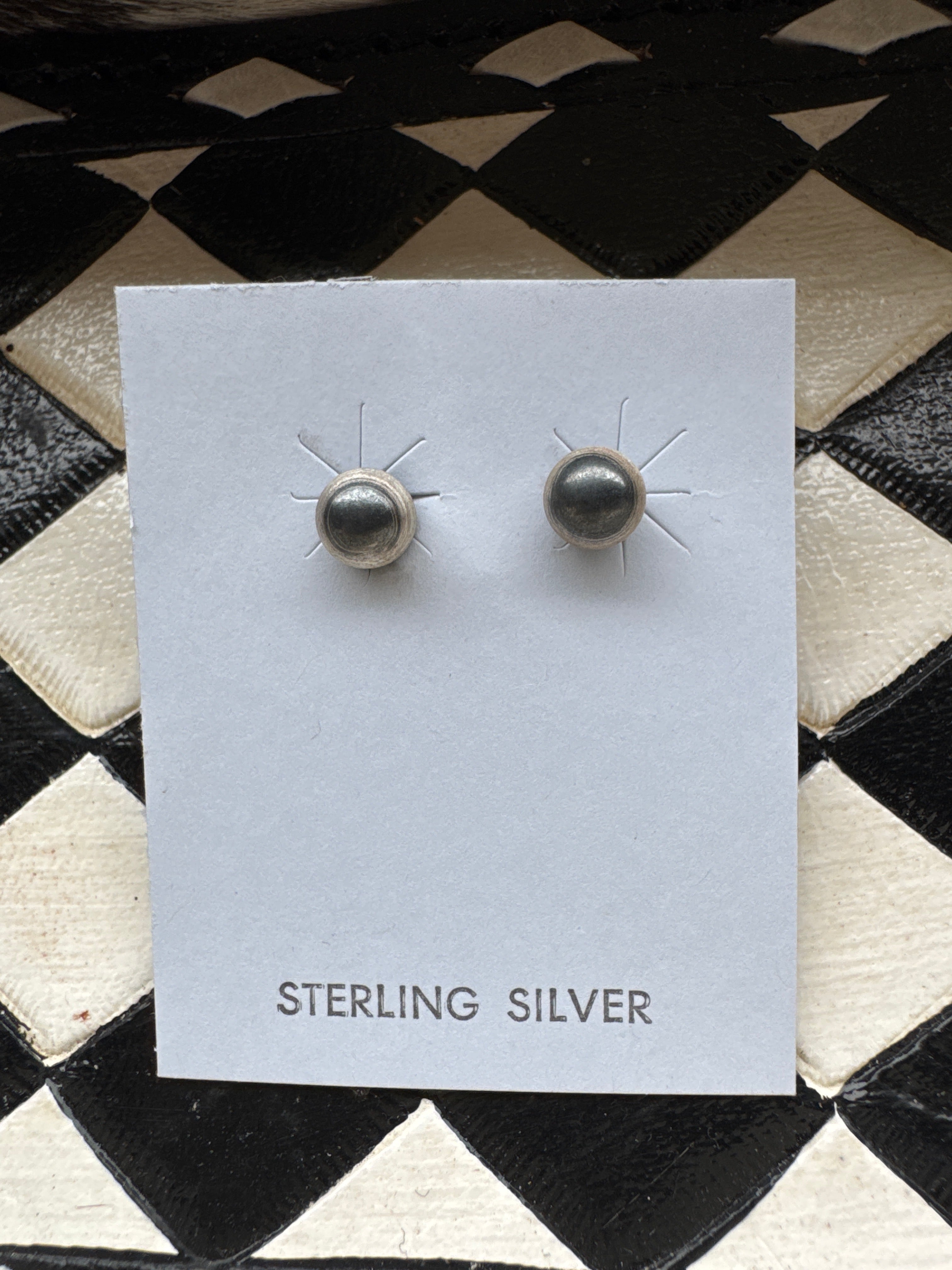 Sterling Silver Pearl Studs 6MM- Non-Native