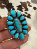 Kingman Cluster Adjustable Ring- Stamped MJ