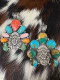 Sterling Silver Native American Chief Pendant by Russel Sam