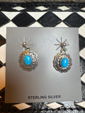 Allen Lee Dainty Concho Dangle Sleeping Beauty Earrings