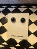 Esther White Black Onyx Studs