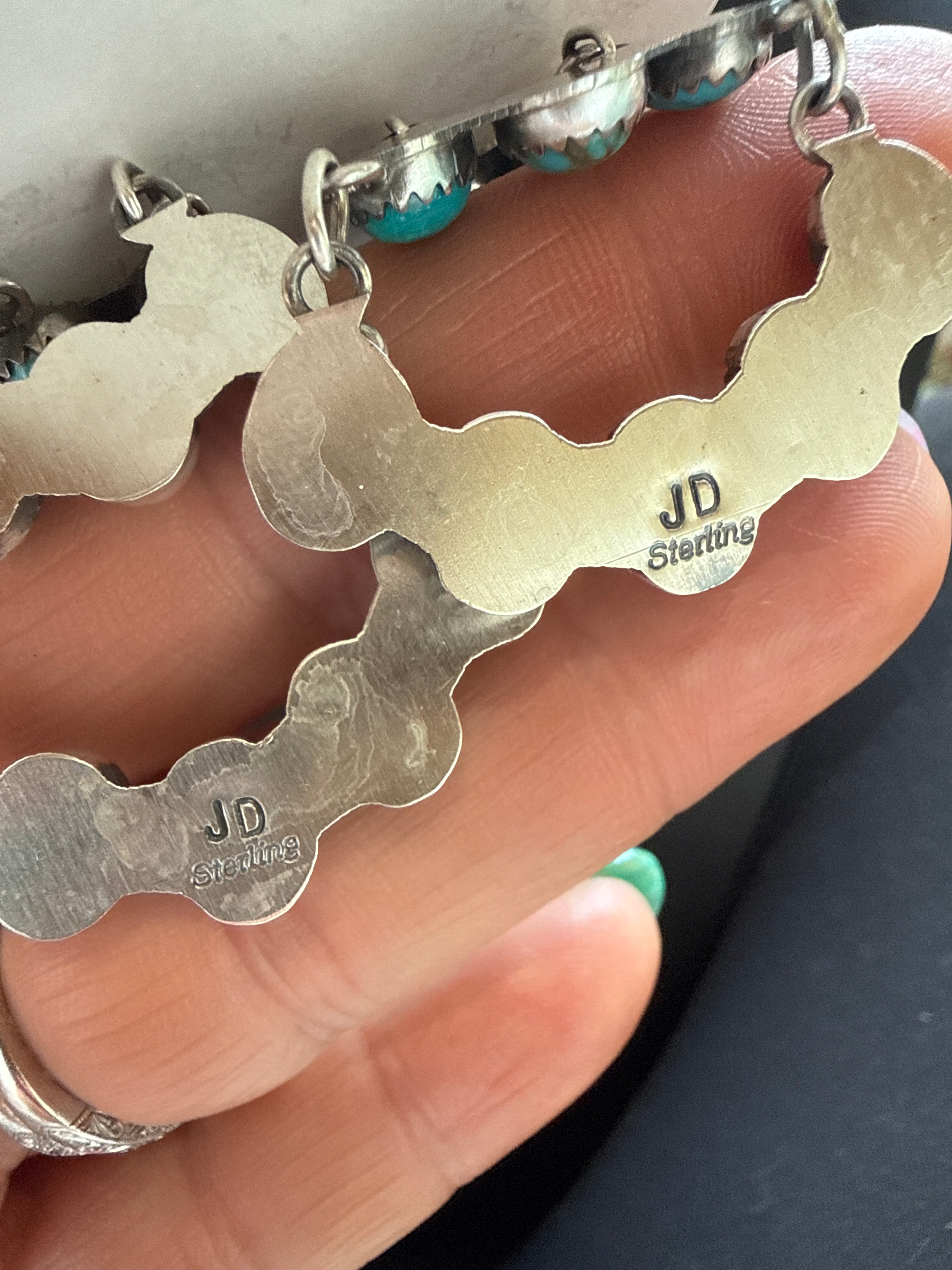 Native Made Jennifer Denetclaw Kingman Chandelier Earrings