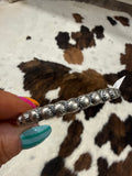 Sterling Silver Starburst Stacker Cuff- Stamped by Artist