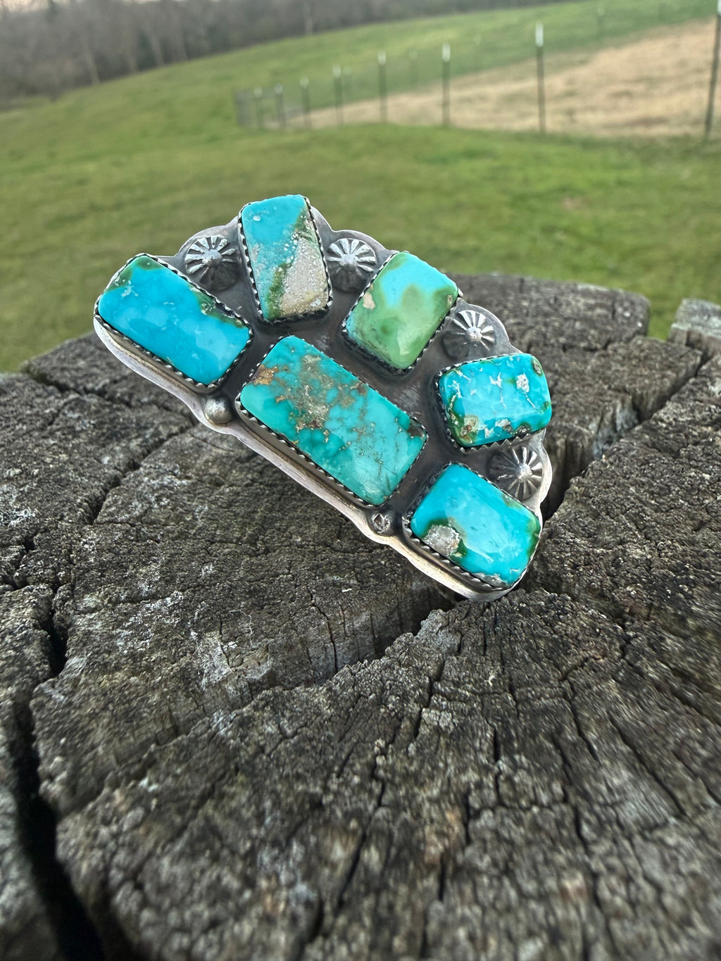 Gabby Artisan SS Sonoran Gold Half Cluster Ring