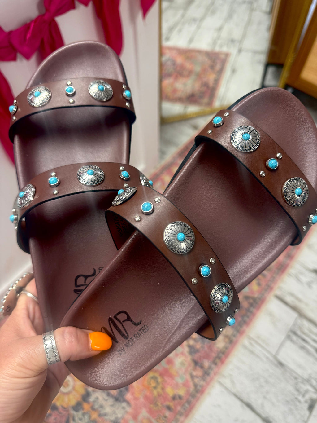 Not Rated Western Concho with Turquoise Sandal