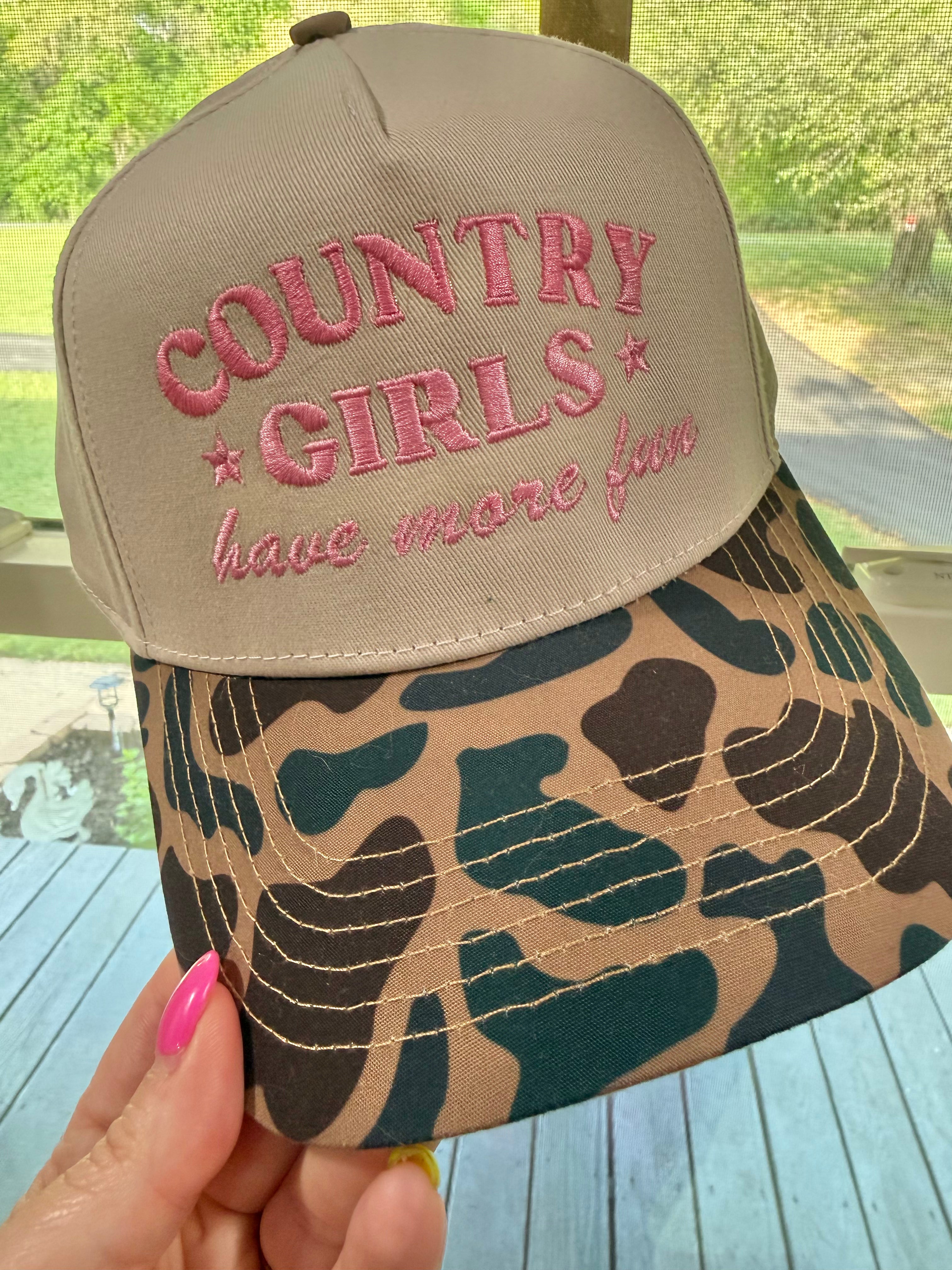 Country Girls Have More Fun Cap