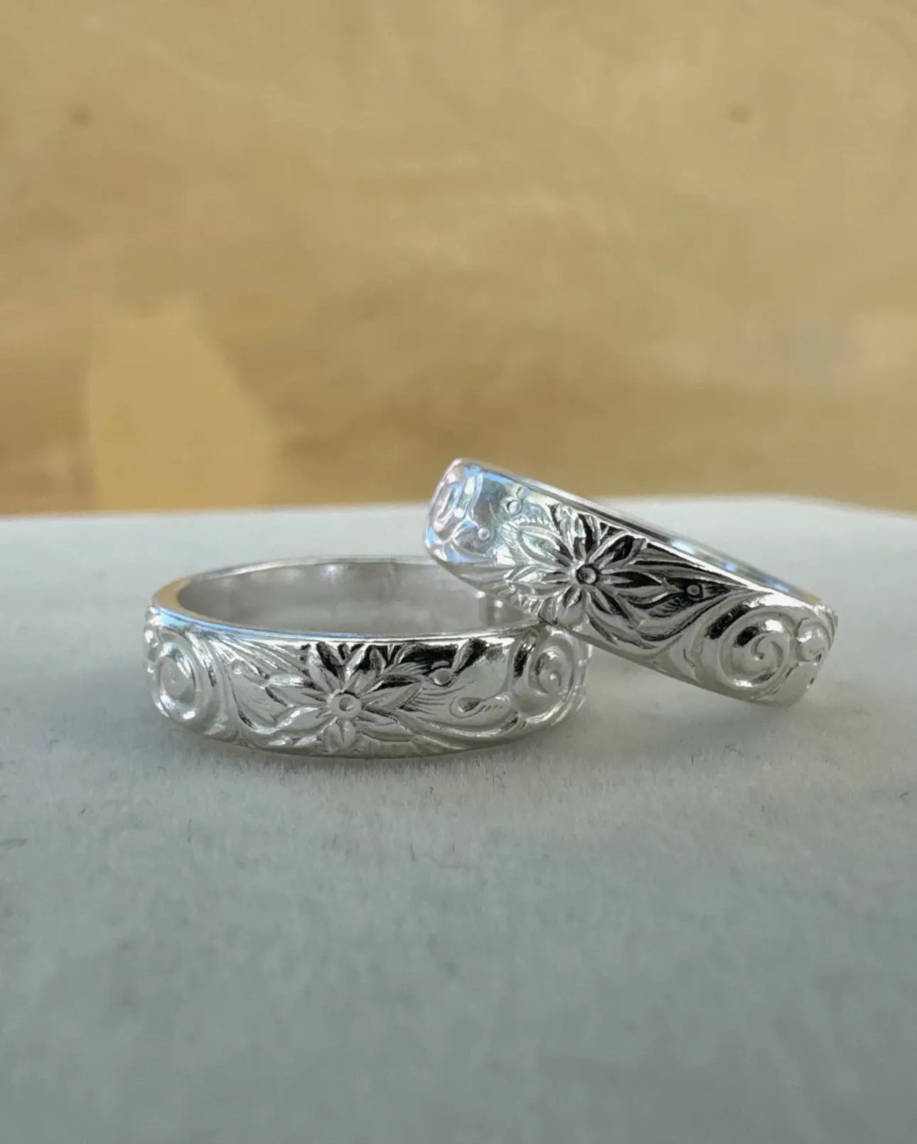 SS Floral Stacker Ring- *NON-Native