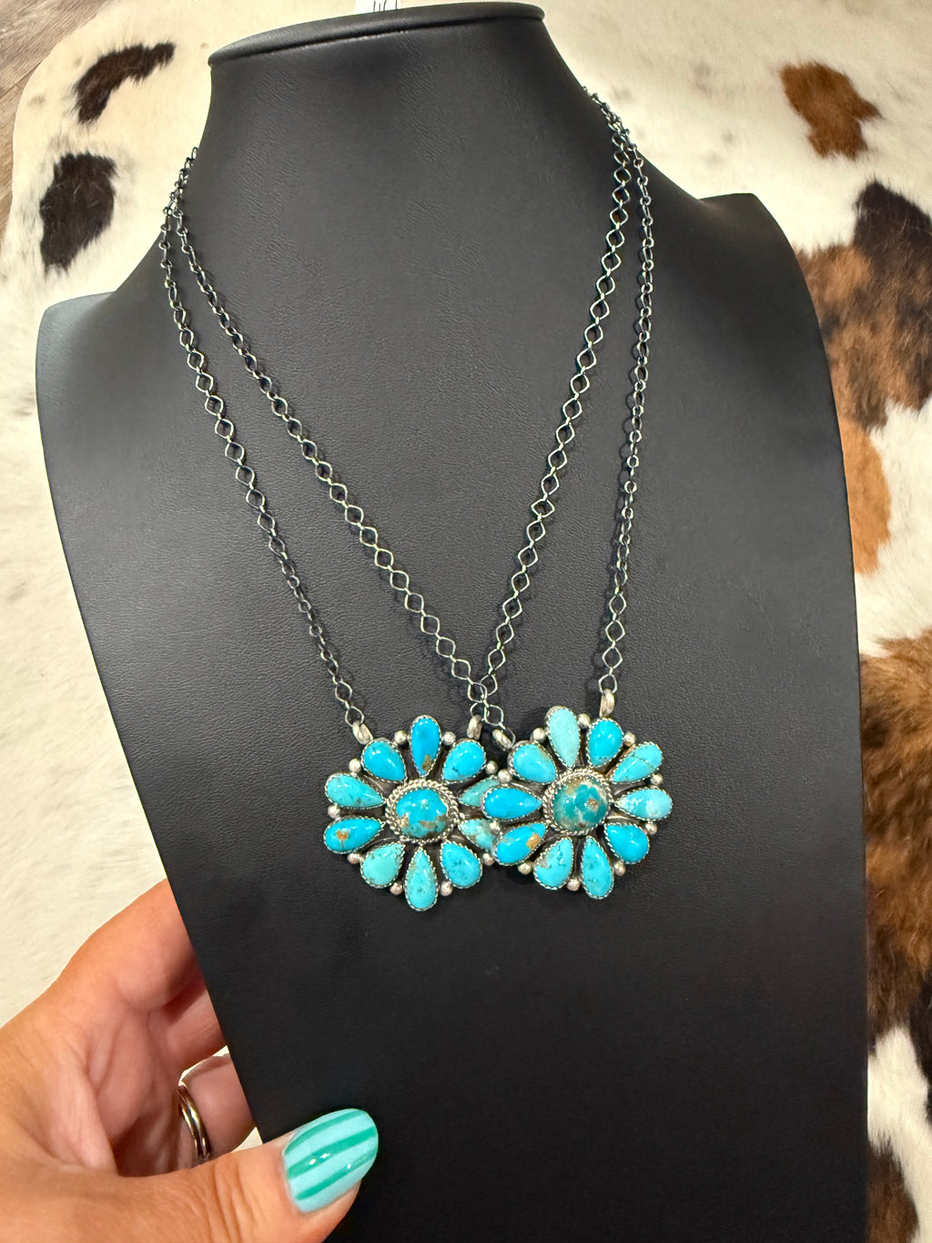 Native Made Kingman Neckalce- Stamped Debra Smith