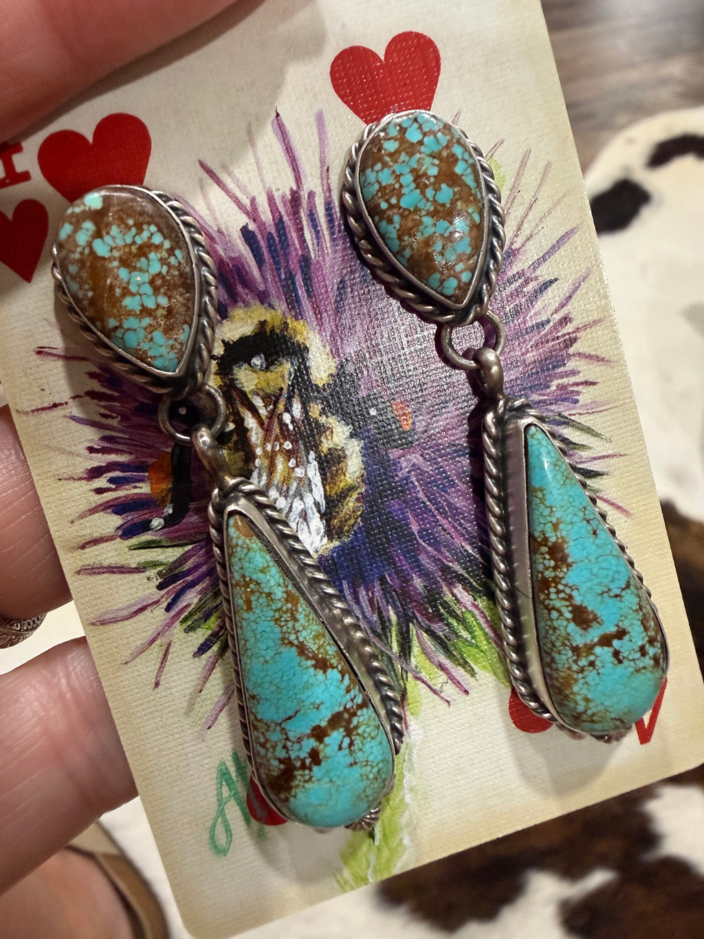 Native Made Dangle Earrings Stamped C. Belone