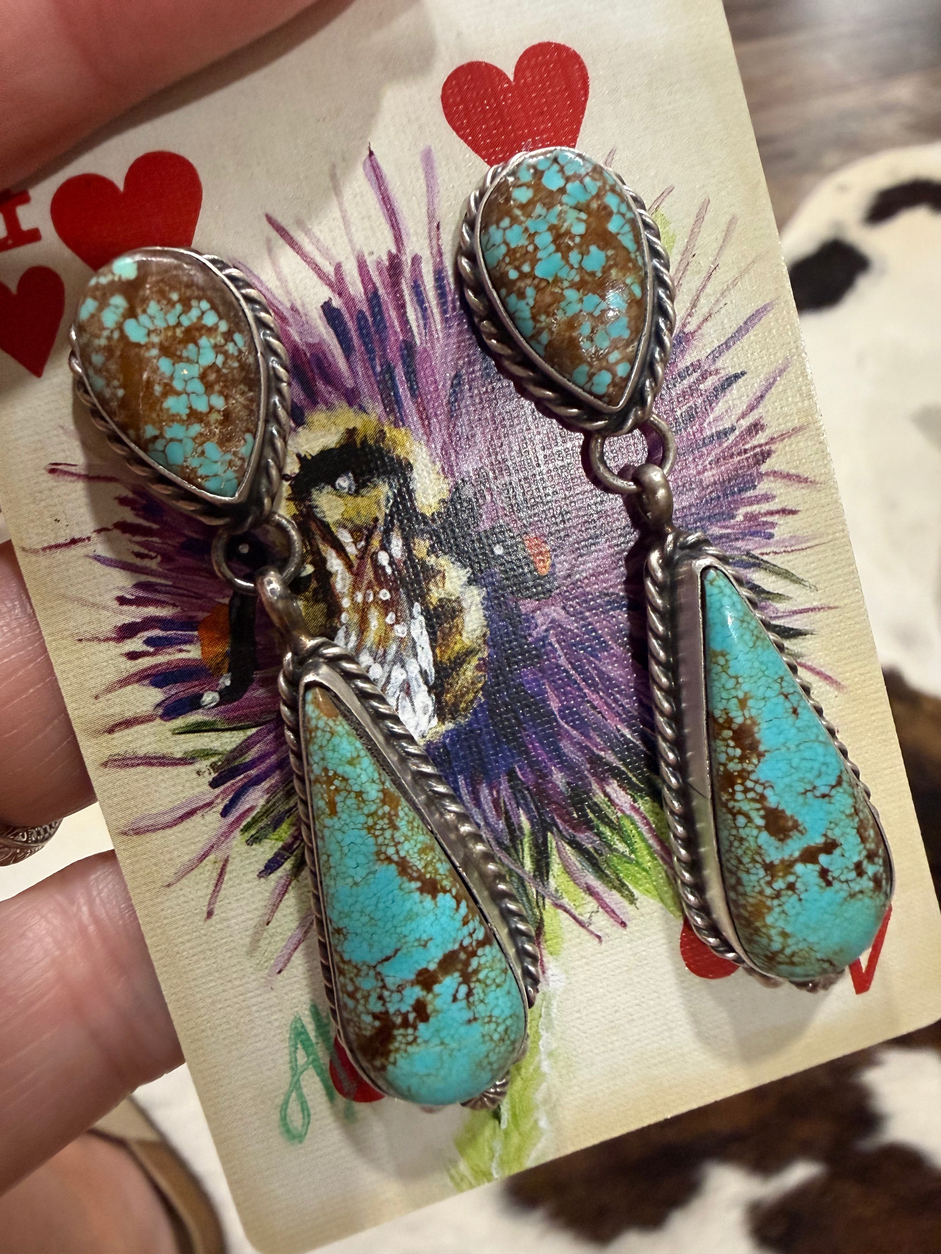 Native Made Dangle Earrings Stamped C. Belone