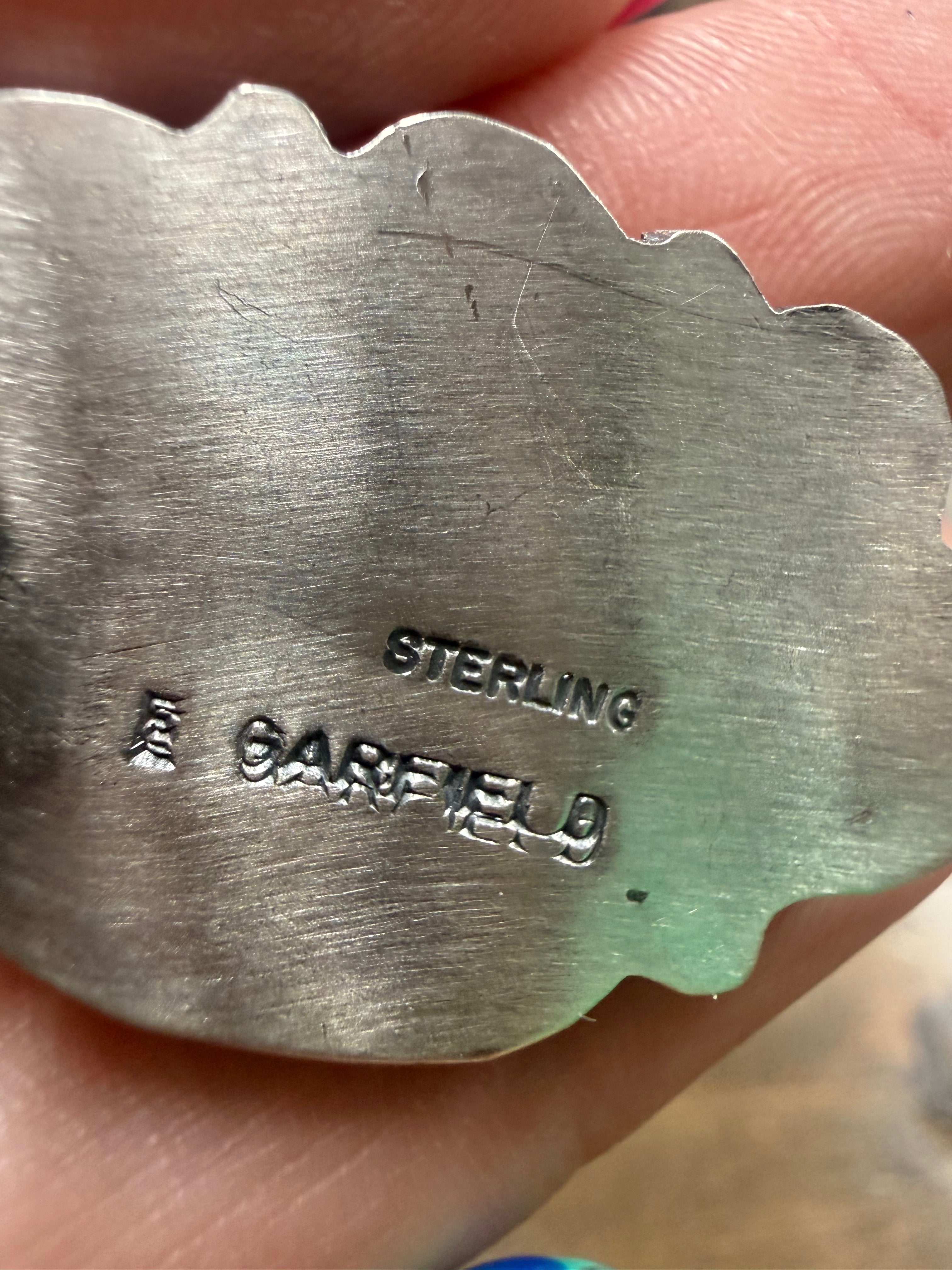 Native Made 1/2 Cluster Earrings- Stamped E. Garfield
