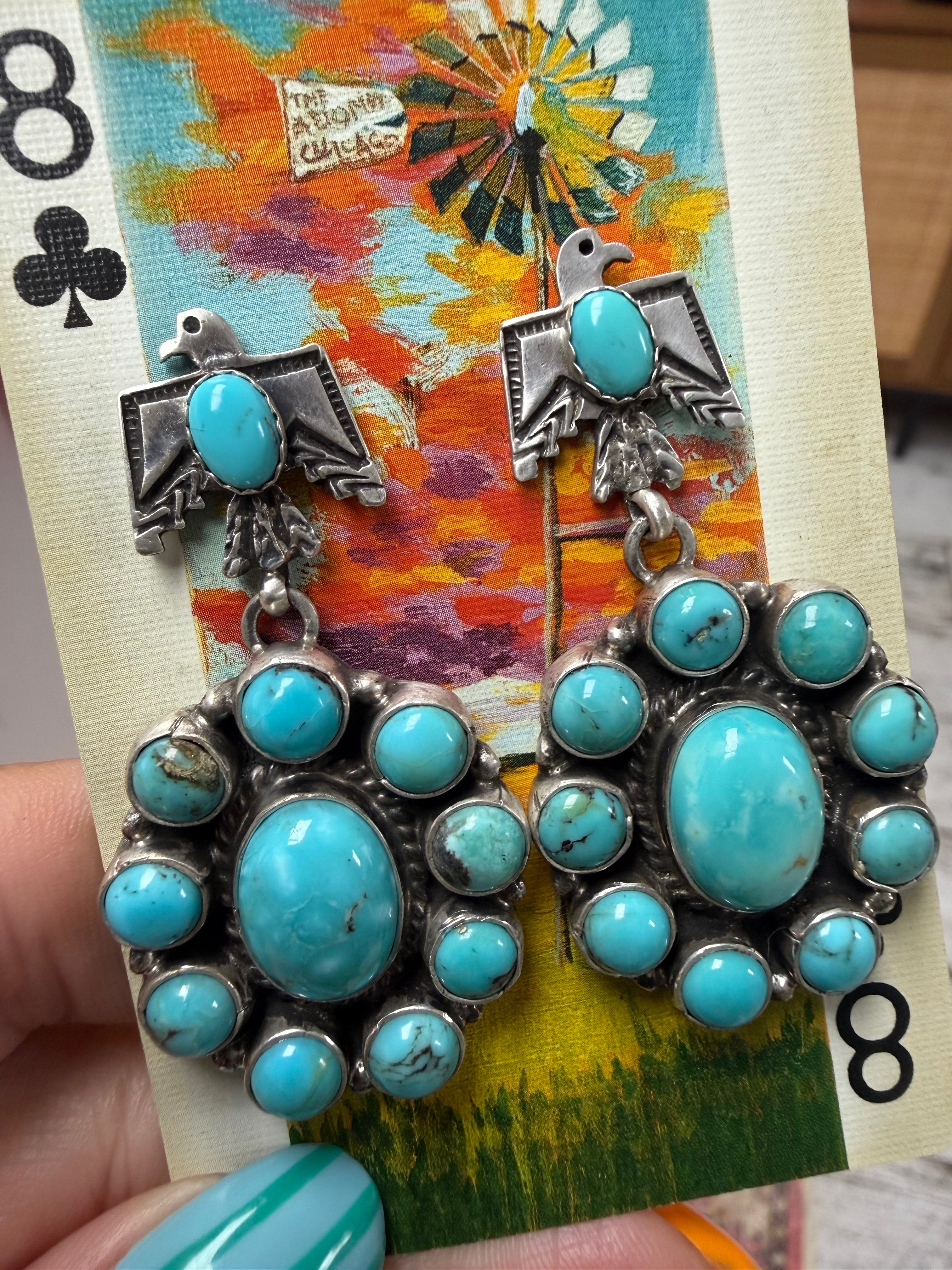 Native Made Thunder Bird with Dangle Cluster - Marcella James