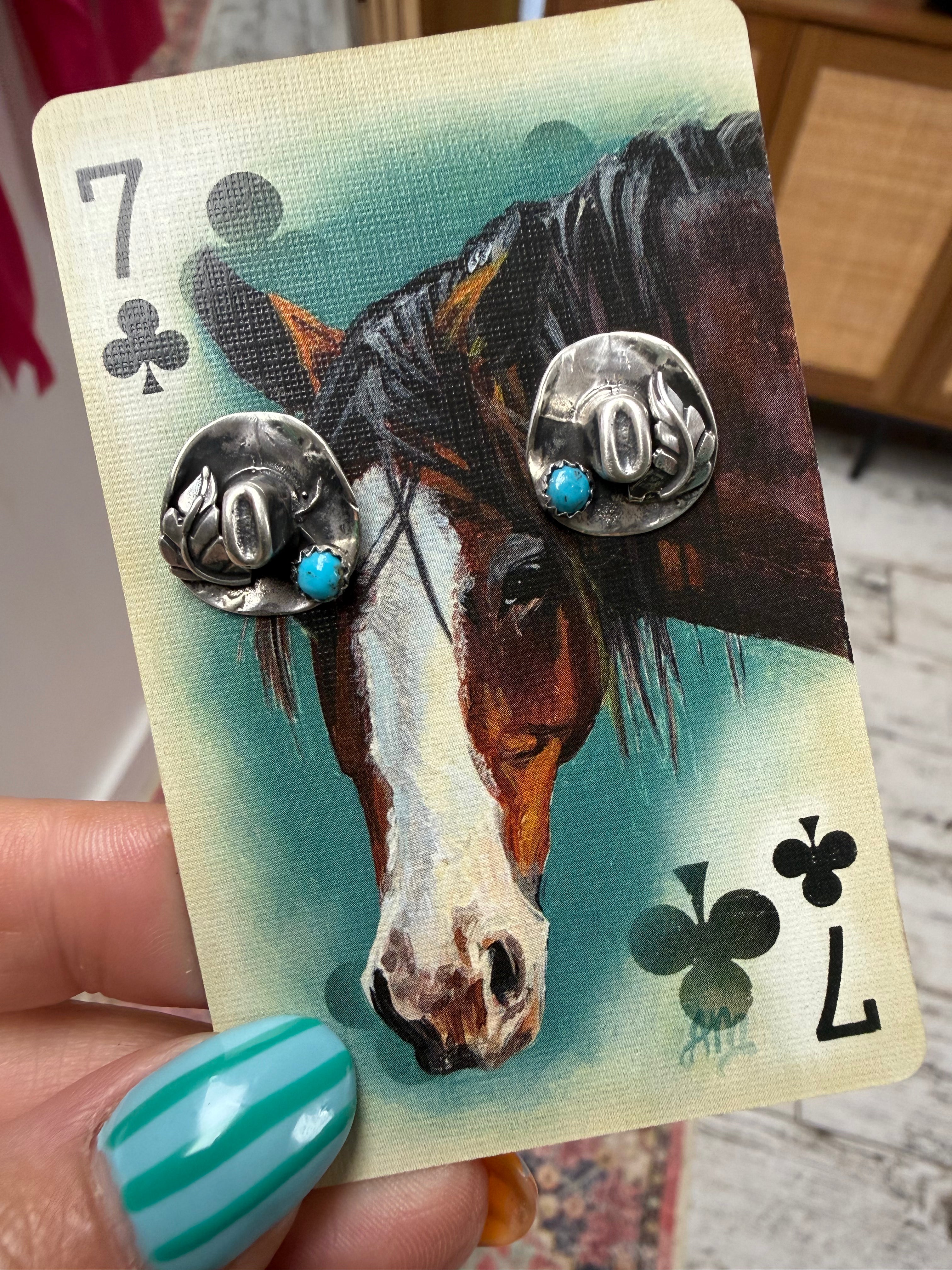 Native Made Cowboy Hat Studs - Stamped "M"