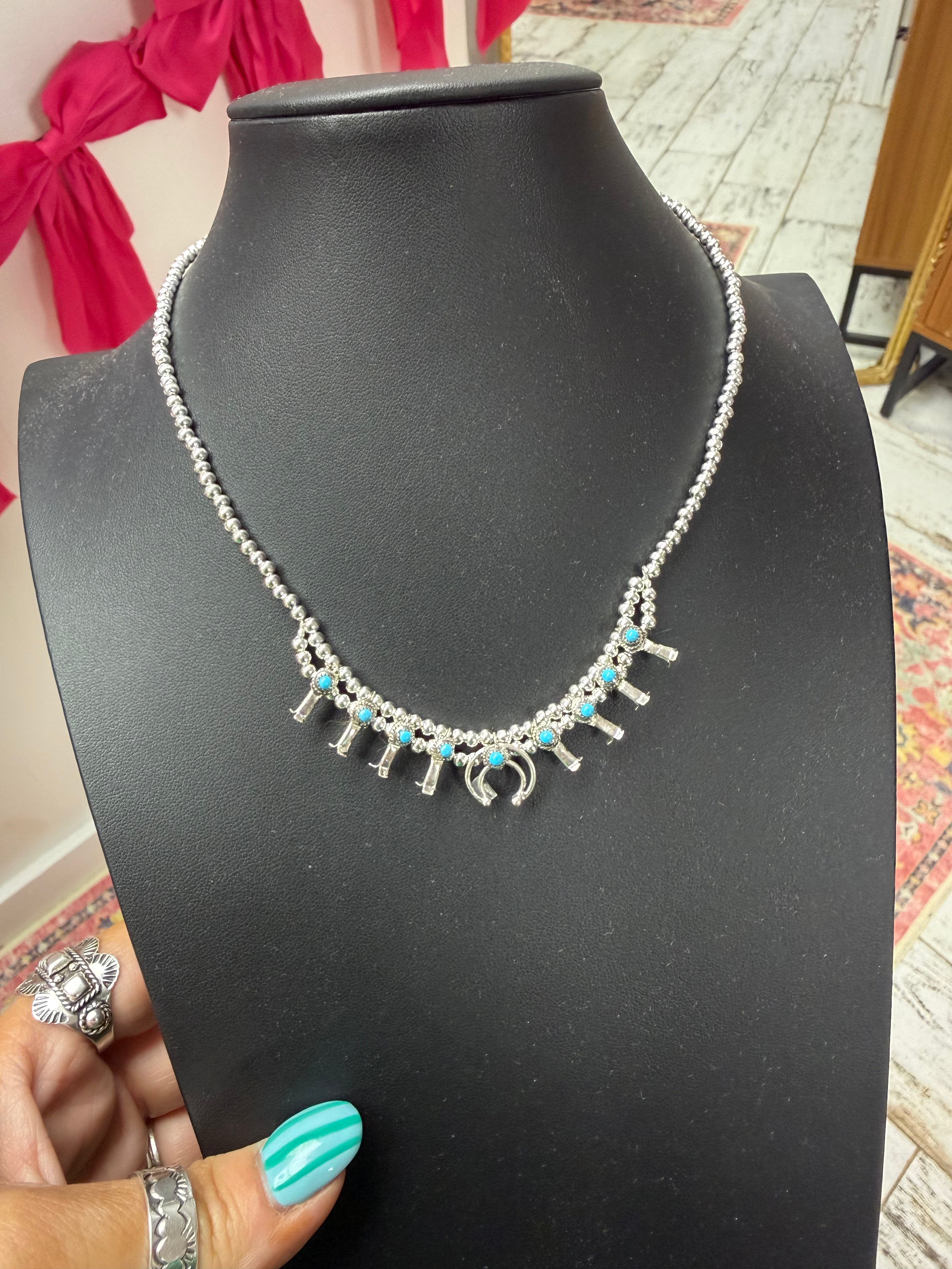 Native Made Mini Statement Necklace - Stamped "MR"