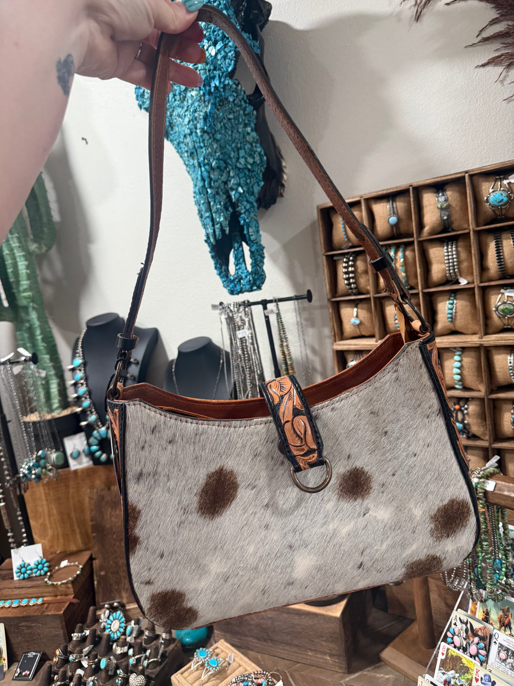 Genuine Leather & Cowhide Handbag