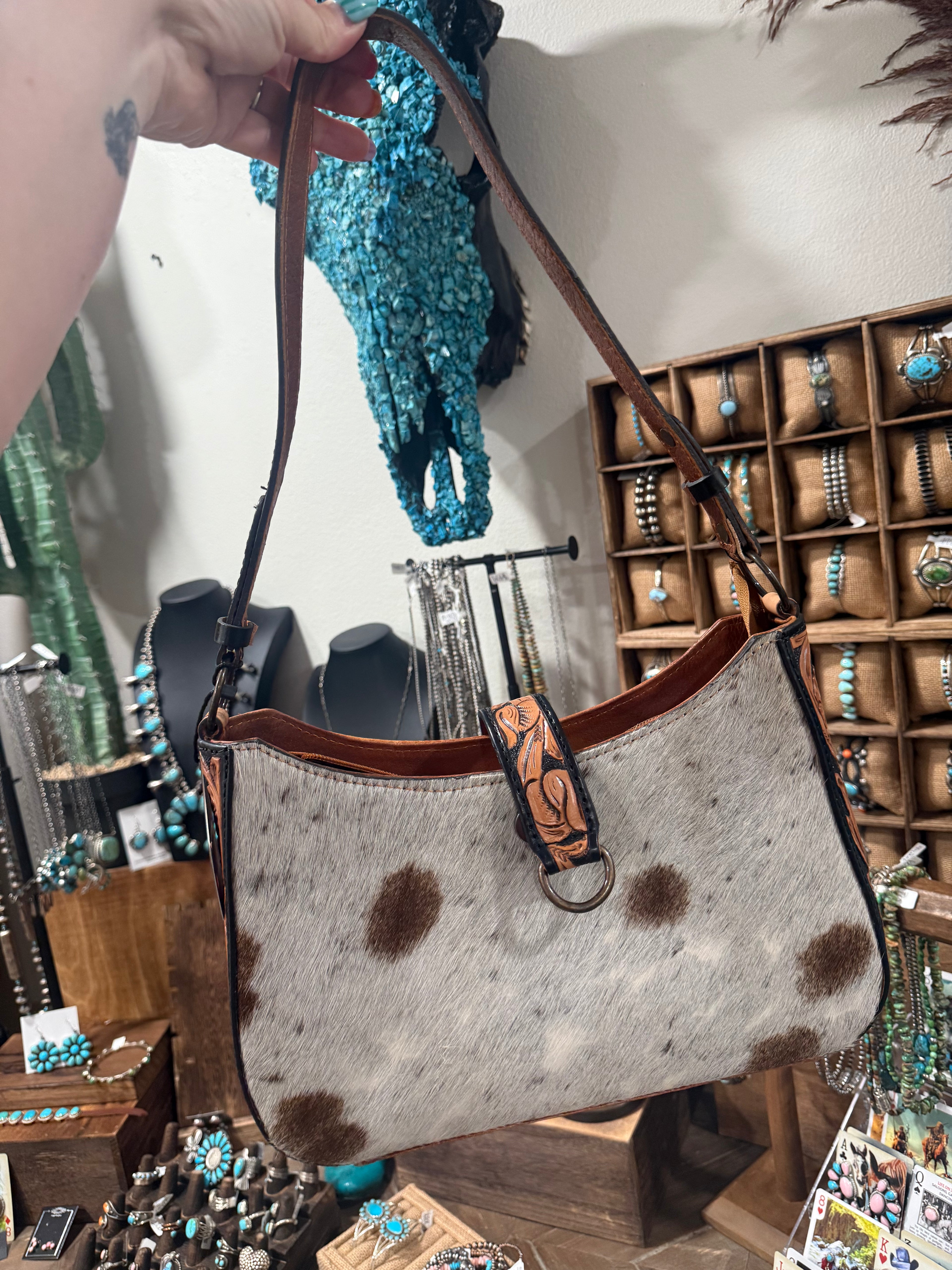 Genuine Leather & Cowhide Handbag