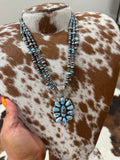 A.Spencer Golden Hills Triple Stand Pendant Statement Necklace