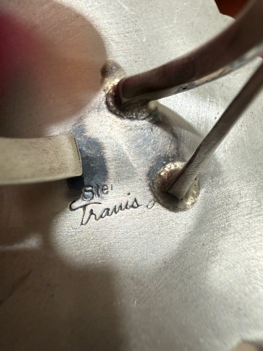 White Buffalo Adjustable Ring - Stamped Travis J