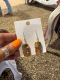 Orange Crush Slab Earrings