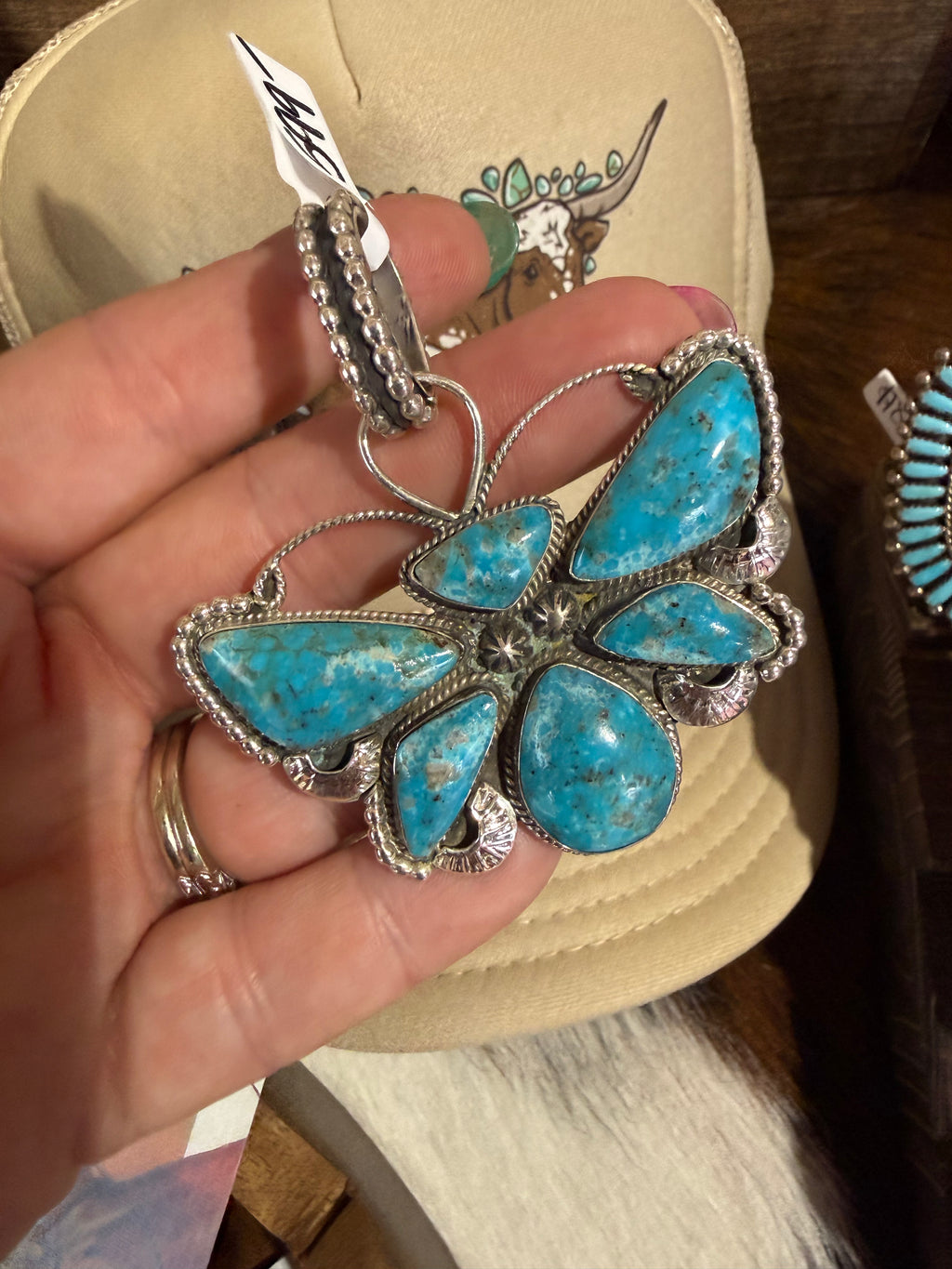 Native Made Butterfly Pendant - A Smith