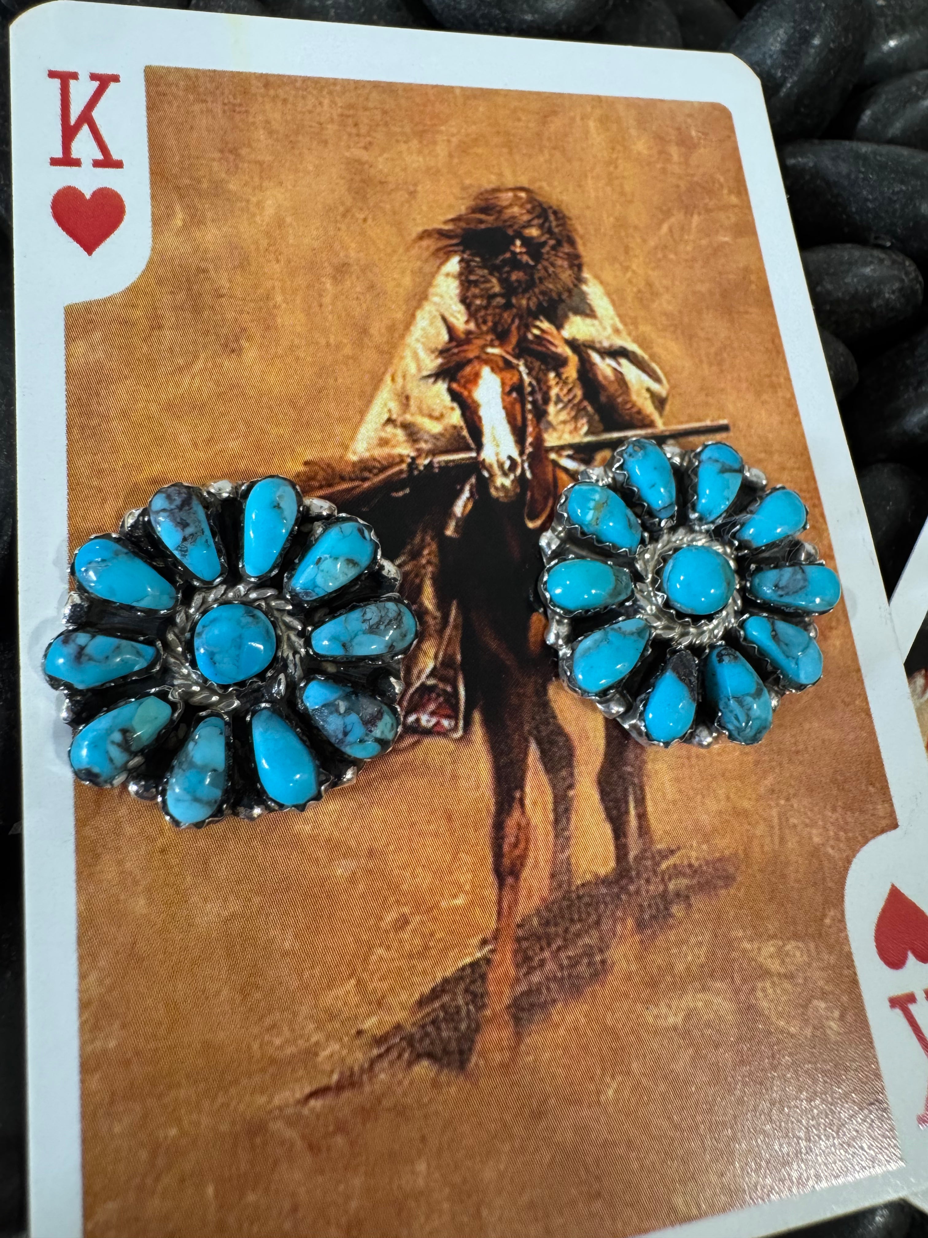 Sterling Kingman Clusters- Stamped JW