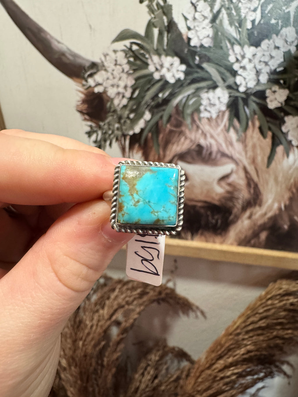 Kingman Square Bar Ring – Stamped J