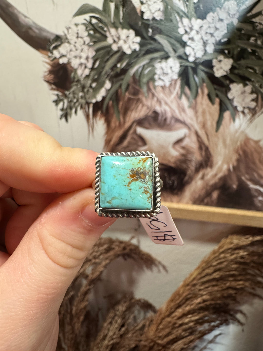 Kingman Square Bar Ring – Stamped J