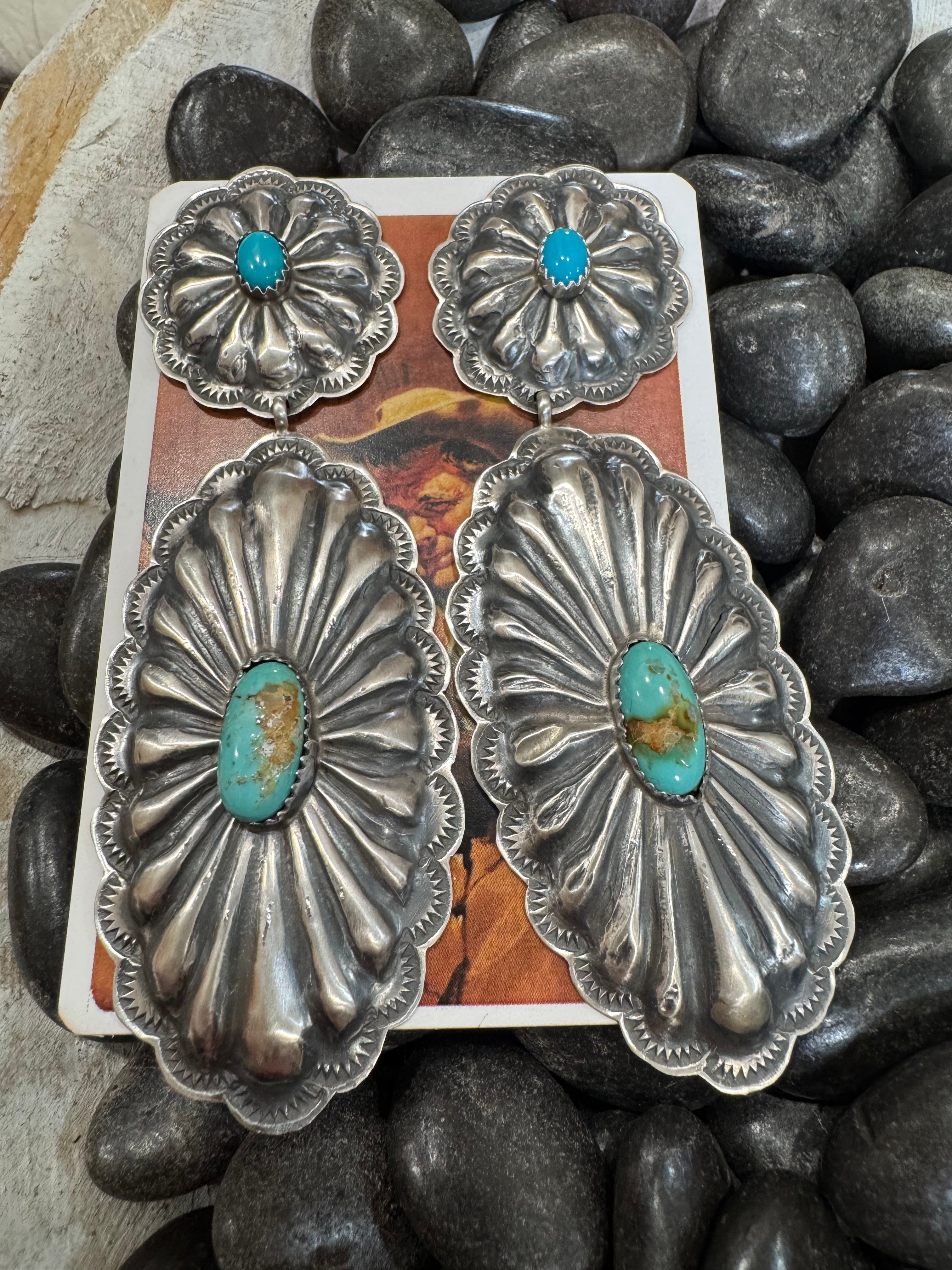 Rita Lee Concho Kingman Earrings