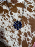 Blue Lapis Cluster Necklace by Rena Shelly